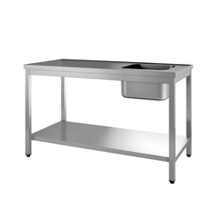 Vaiotec Topline Cheftisch / Becken rechts, 2000 x 600 mm