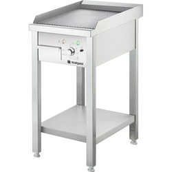 Stalgast Elektro-Griddleplatte als Standgerät - gerillt, Unterbau offen, 400 x 700 x 850 mm (BxTxH)
