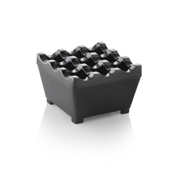 Was Germany Windaschenbecher, 7,5 x 7,5 x 4,5 cm, schwarz verchromt, Zinkguss