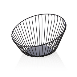 Was Germany Buffetkorb, Ø 25 cm, Höhe 14 cm, schwarz pulverbeschichtet, Metall