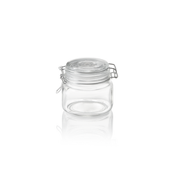 Was Germany Vorratsglas, 0,5 ltr., Ø 9 cm, Höhe 10 cm, Glas, Edelstahl, Silikon