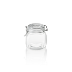 Was Germany Vorratsglas, 0,65 ltr., Ø 9 cm, Höhe 12 cm, Glas, Edelstahl, Silikon