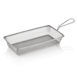 Was Germany Servier- und Frittierkorb, 28 x 16 x 5 cm, Chromnickelstahl