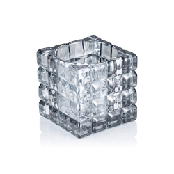 Yuyu Cube Smoke Grey, 9 x 9 x 9 cm, Glas