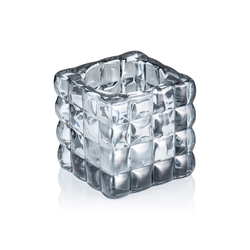 Yuyu Cube Smoke Grey, 8 x 8 x 8 cm, Glas