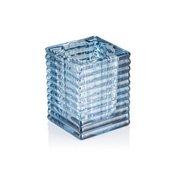 Yuyu Cube Steel Blue, 7,5 x 7,5 x 9,5 cm, Glas