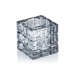 Yuyu Cube Smoke Grey, 6,5 x 6,5 x 6,5 cm, Glas