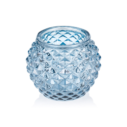 Yuyu Ball Steel Blue, Ø 7,5 cm, Höhe 6 cm, Glas