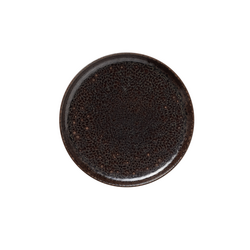 Rockzzero Teller Set, flach, Ø 17,5 cm, metallic brown, Set á 6 Stück, Steinzeug