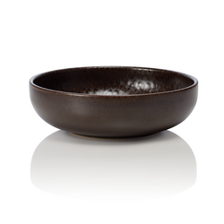 Rockzzero Schale Set, tief, Ø 16 cm, 0,4 ltr., metallic brown, Set á 6 Stück, Steinzeug