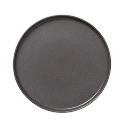 Rockzzero Teller Set, flach, Ø 33 cm, stone grey, Set á 4 Stück, Steinzeug