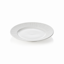 Maya Teller Set SHIRO, flach, Ø 16,5 cm, weiß, Set á 6 Stück, Porzellan