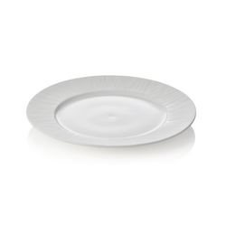 Maya Teller Set SHIRO, flach, Ø 22 cm, weiß, Set á 4 Stück, Porzellan