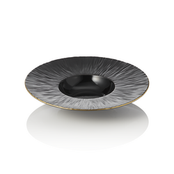 Maya Pastateller Set KURO, Ø 24 cm, 110 ml schwarz, Set á 3 Stück, Porzellan