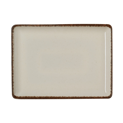 Was Germany Teller Set SMILLA SAND, flach, 27 x 20 cm, sand, Set á 6 Stück, Porzellan