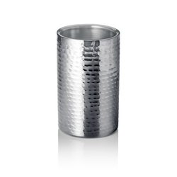 Was Germany Flaschenkühler, Ø 12 cm, Höhe 19 cm, gehämmert, doppelwandig, Chromnickelstahl