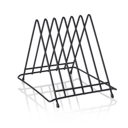 Was Germany Schneidbretthalter für 6 Bretter bis max. 2,8 cm, 34,5 x 26,5 x 27,5, Chromnickelstahl, pulverbeschichtet schwarz