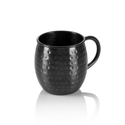 Was Germany Moscow Mule Set, 0,45 ltr., Ø 8,5 cm, Höhe 10 cm, schwarz, gehämmert, Set á 2 Stück, Chromnickelstahl, PVD Beschichtung