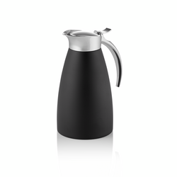 Was Germany Isolierkanne, 0,6 ltr., Ø 10,5 cm, Höhe 19,5 cm, schwarz, Chromnickelstahl 18/8