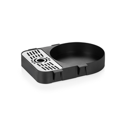 Was Germany Tropfschale, 25,5 x 20,5 x 4 cm, schwarz, Chromnickelstahl, Polypropylen