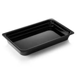 Was Germany GN Behälter GN 65 BLACK 1/1-065 mm, schwarz, Melamin