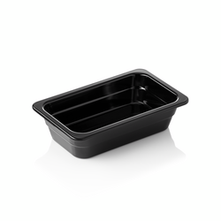 Was Germany GN Behälter GN 65 BLACK 1/4-065 mm, schwarz, Melamin