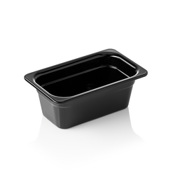 Was Germany GN Behälter GN 65 BLACK 1/4-100 mm, schwarz, Melamin