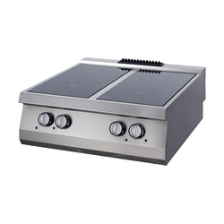 Maxima Gastro Heavy Duty Kochfeld - 4 Brenner - Infrarot - Doppeleinheit - 70 cm Tief - Elektrisch