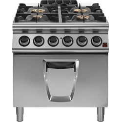 Prismafood Gasherd 4 Brenner mit Elektrobackofen