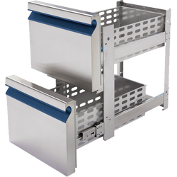 Prismafood Schubladenblock 2x 1/2 (BxTxH): 43 x 62,5 x 68,5 cm