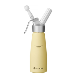 Hendi Sahnespender, 0,5L, Pastellgelb, ⌀80x(H)260mm