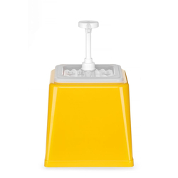 Hendi Pump-Saucenspender, 2,5L, Gelb, 230x210x(H)327mm