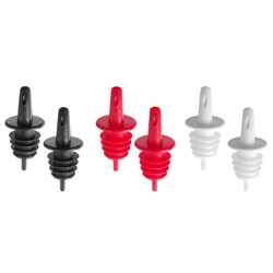 BarUp Freeflow-Ausgießer, 2x schwarz, 2x weiß, 2x rot, Rot, 6 Stk