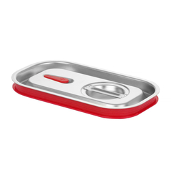 Hendi Gastronorm-Deckel mit Silikonrand, Kitchen Line, GN 1/4, 265x162mm