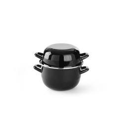 Hendi Muscheltopf, emailliert - mit Deckel, 2L, ⌀200x(H)180mm