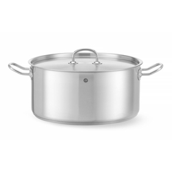 Hendi Topf niedrig - mit Deckel, Kitchen Line, 11,9L, ⌀320x(H)150mm