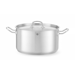 Hendi Kochtopf, mittel - mit Deckel, Kitchen Line, 9,5L, ⌀280x(H)155mm