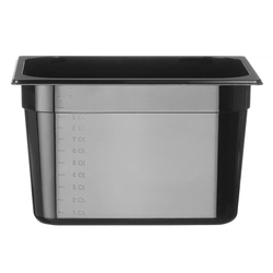Hendi Gastronorm-Behälter 1/2, Profi Line, 12,5L, Schwarz, 325x265x(H)200mm