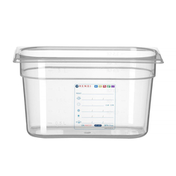 Hendi Gastronorm-Behälter 1/4, GN 1/4, 4L, Transparent, 265x162x(H)150mm