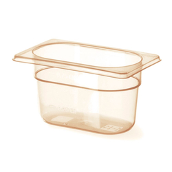 Hendi Gastronorm-Behälter 1/9, hochtemperaturbeständig, GN 1/9, 0,9L, Transparent, 176x108x(H)100mm