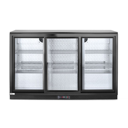 Arktic Kühlschrank mit drei Schiebetüren an der Bar, 254L, Schwarz, 220-240V/160W, 1350x520x(H)865mm