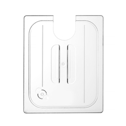 Hendi Gastronorm-Deckel mit Sous-Vide-Stab-Aussparung, GN 1/2, Transparent, 265x325mm