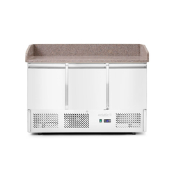 Arktic Pizzatisch, dreitürig mit Aufsatzkühlvitrine 380+40L, 254L, 230V/400W, 1400x700x(H)1491mm
