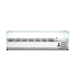 Arktic Aufsatz-Kühlvitrine Gastronorm 1/4, 7x GN 1/4, 230V/180W, 1505x335x(H)460mm