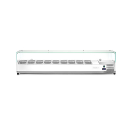 Arktic Aufsatz-Kühlvitrine Gastronorm 1/3, 9x GN 1/3, 230V/180W, 2005x420x(H)456mm