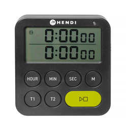 Hendi Timer, doppelt, Schwarz, 82x20x(H)86mm