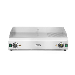 Hendi Grillplatte, Profi Line, 2/3 glatt, 1/3 gerillt, 230V/3500W, 697x474x(H)241mm