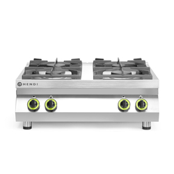 Hendi Gasherd Kitchen Line - 4 Kochfelder, Table-Top, Kitchen Line, 19kW, 800x700x(H)310mm