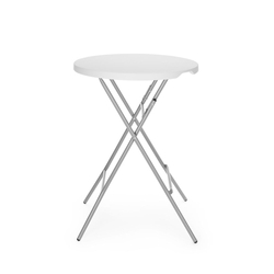 AmerBox Bar-Stehtisch, Max. Last 80 kg., Weiß, ⌀800x(H)1100mm