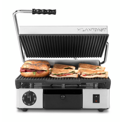 Milantoast Elektro-Kontaktgrill, Quadratisch, gerillt, Grillfläche: Gerillt